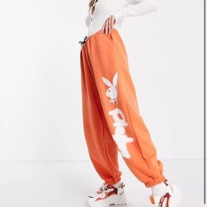 Orange Playboy Bunny Sweatpants